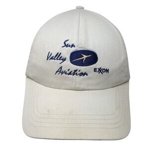 Sun Valley Aviation Exxon Slideback Hat Beige One Size Embroidered